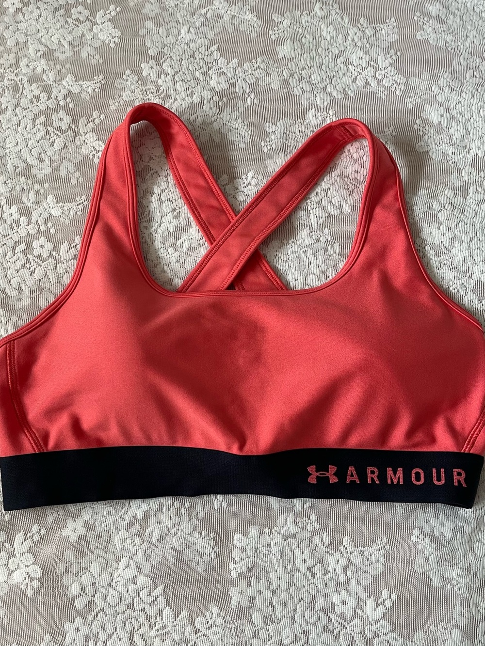 Under Armour Women's Coral  Crossback Sports Bra